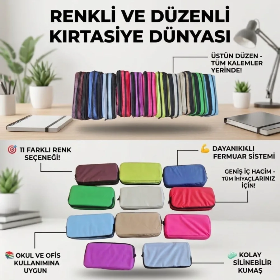 11 ASORTİ ÇİFT GÖZLÜ KALEMLİK