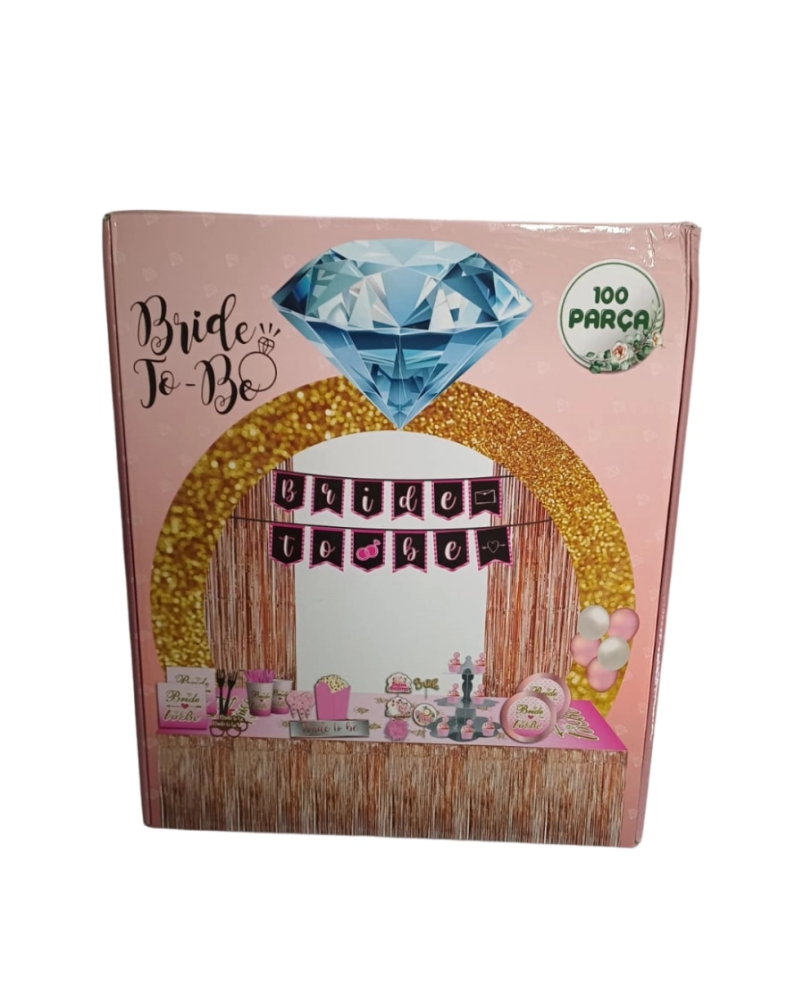 PARTİ SETİ 100 PCS BRIDE TO BE