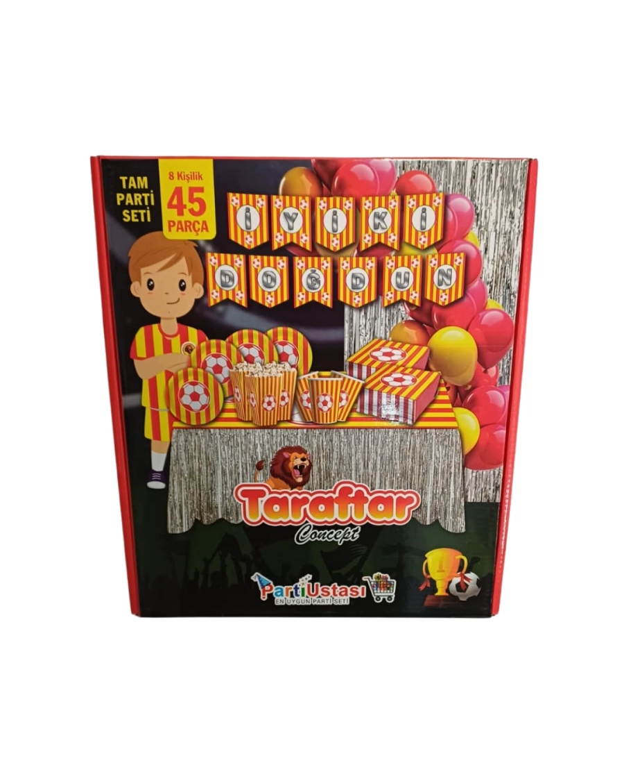 PARTİ SETİ 45 PCS SARI KIRMIZI