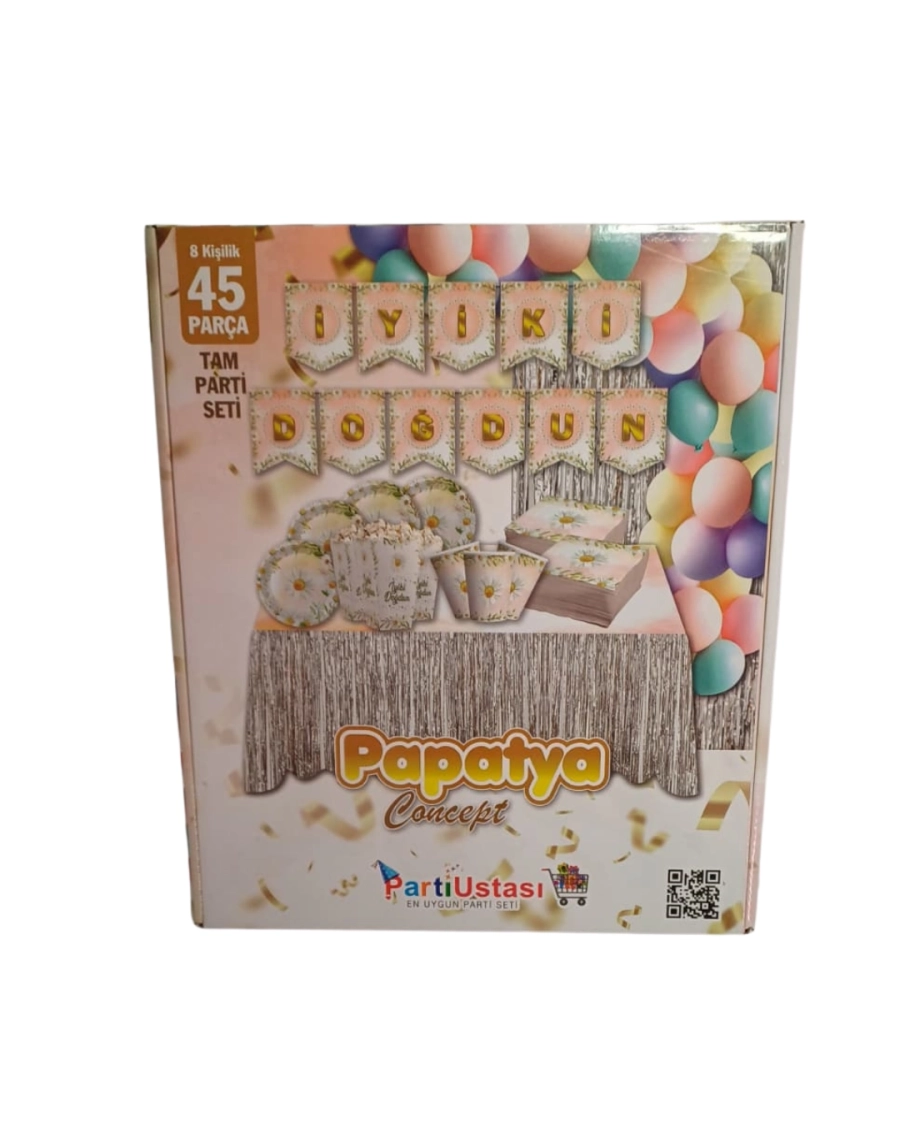 PARTİ SETİ 45 PCS PAPATYA