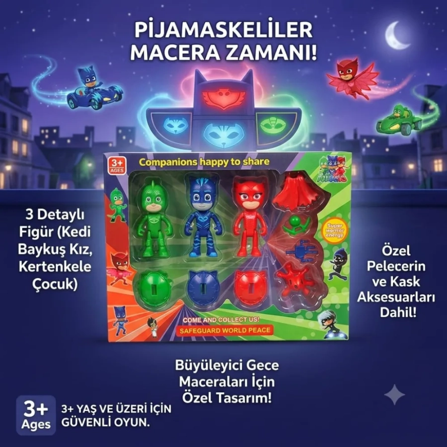 PJMASKS 3LÜ KARAKTER