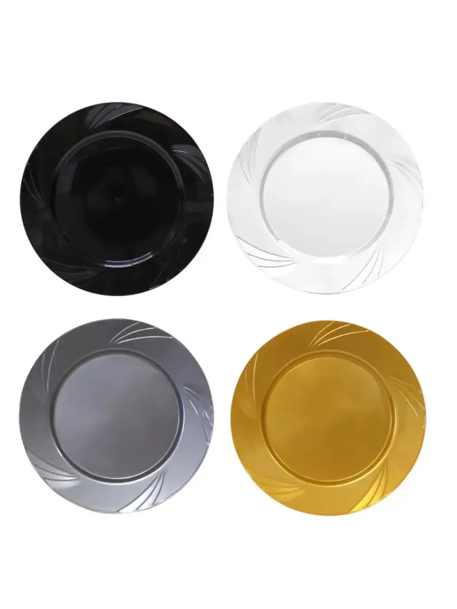 22 CM KRİSTAL PLASTİK TABAK 6 LI