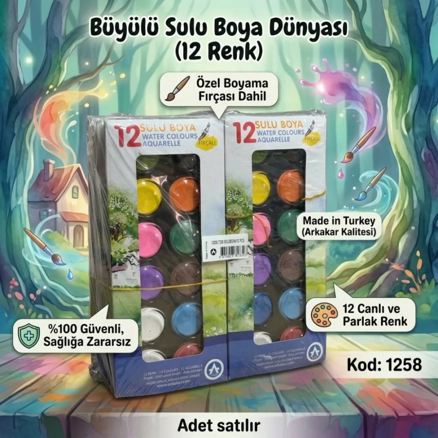 ARK 12Lİ SULU BOYA