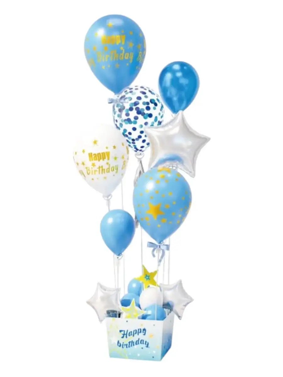 HAPPY BİRTHDAY BALON STANDI MAVİ