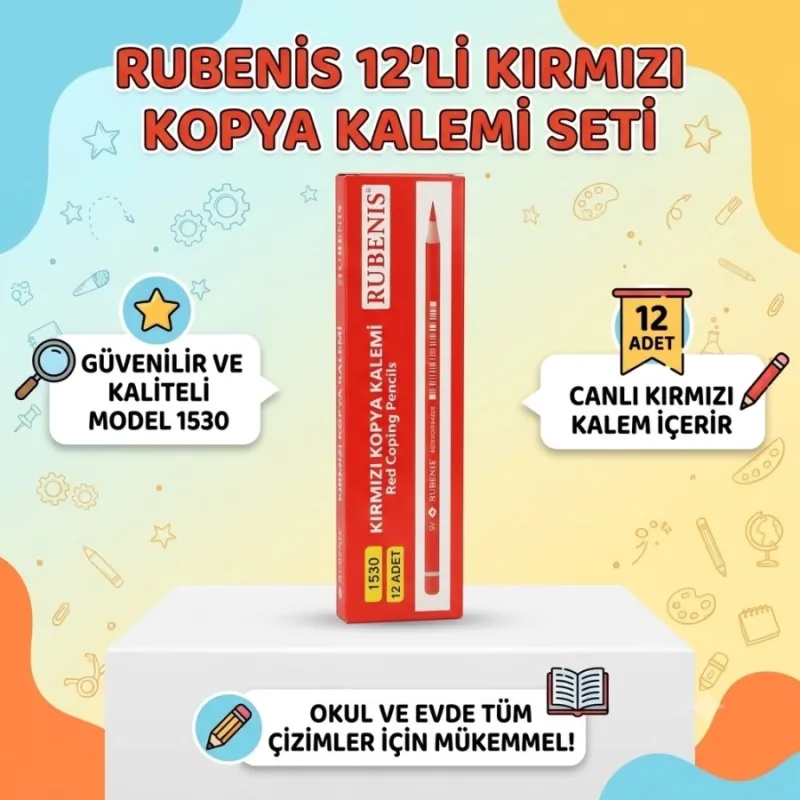 RUBENİS KIRMIZI KOPYA KALEMİ