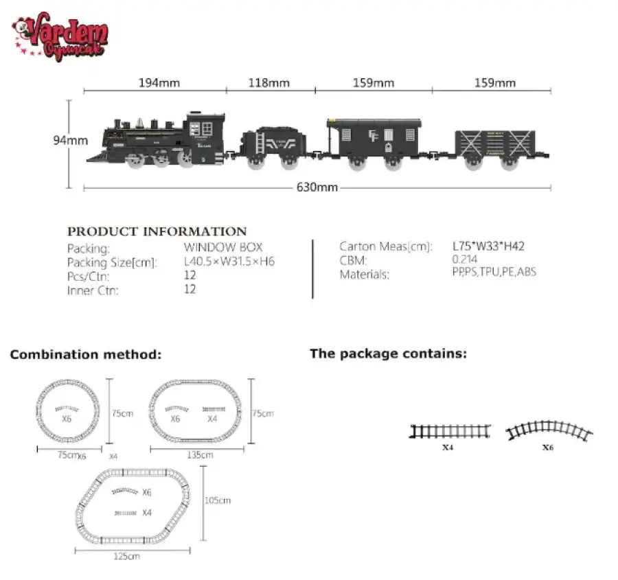 IŞIKLI SESLİ BUHARLI TREN SET