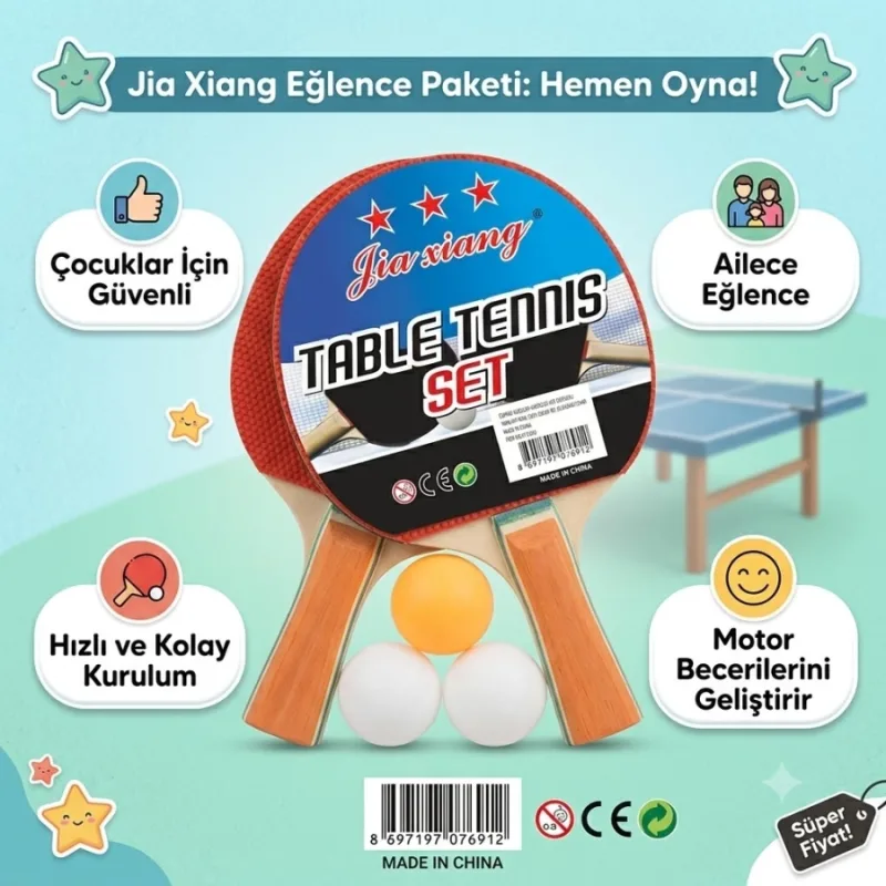 3 TOPLU PİNPON RAKET