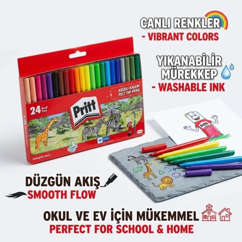 PRİTT KEÇELİ KALEM 24 RENK