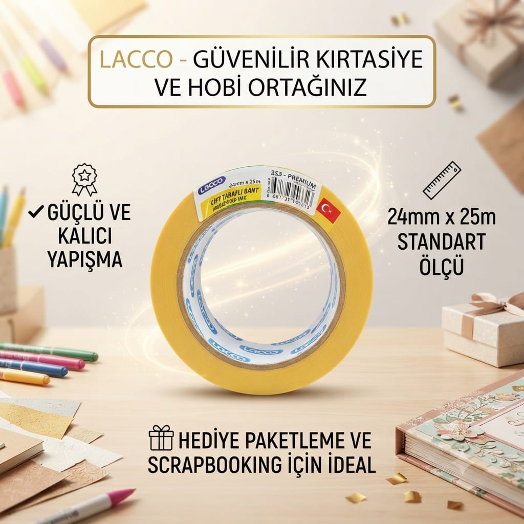 LACCO ÇİFT TARAFLI BANT 24 MM