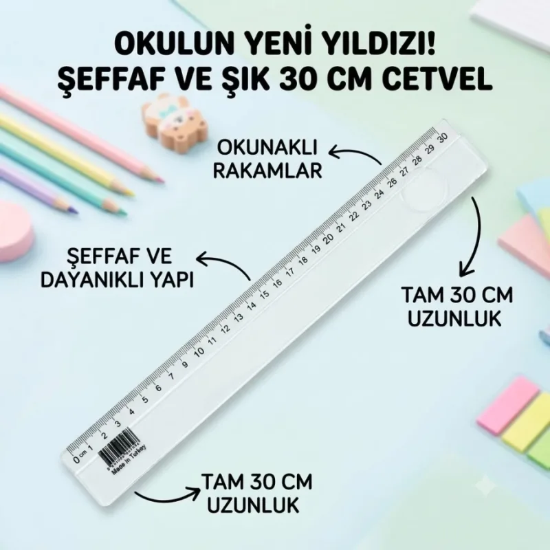 CETVEL MERCEKLİ 30CM