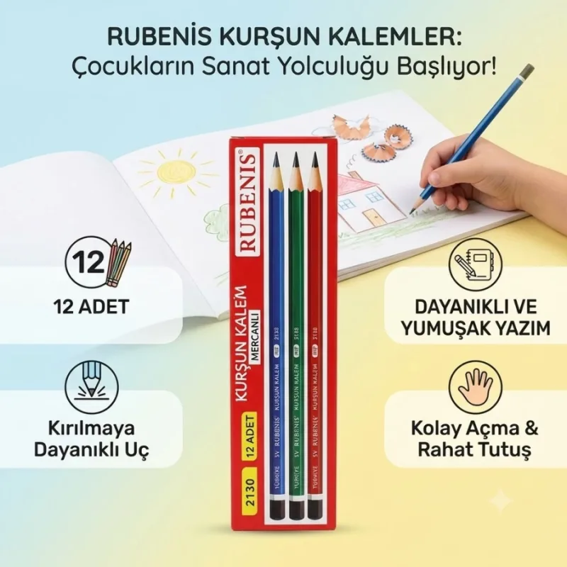 RUBENİS MERCANLI KURŞUN KALEM