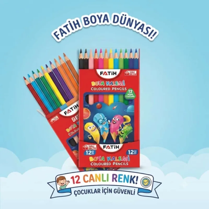 FATİH BOYA KALEMİ 12 RENK