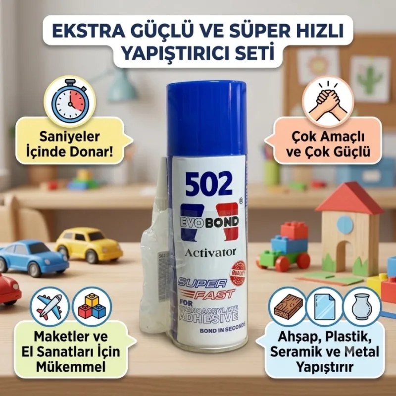 EVOBOND 502 HIZLI YAPIŞTIRICI 200ML