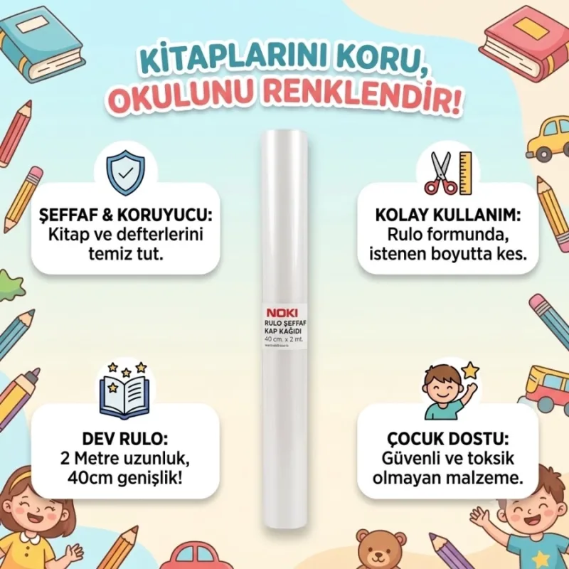 NOKİ ŞEFFAF RULO KAPLIK 125Lİ