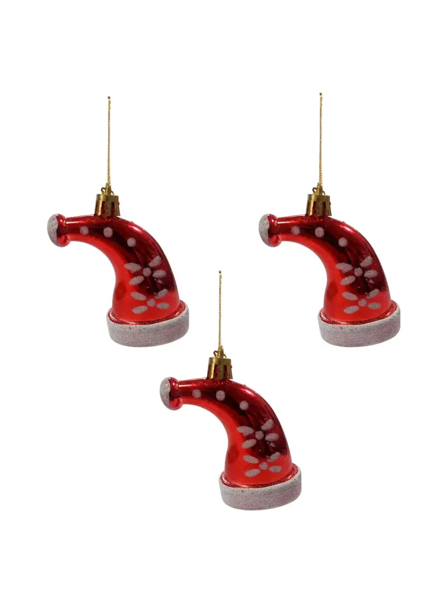 YILBAŞI NOEL BABA ŞAPKA SÜS 3LÜ