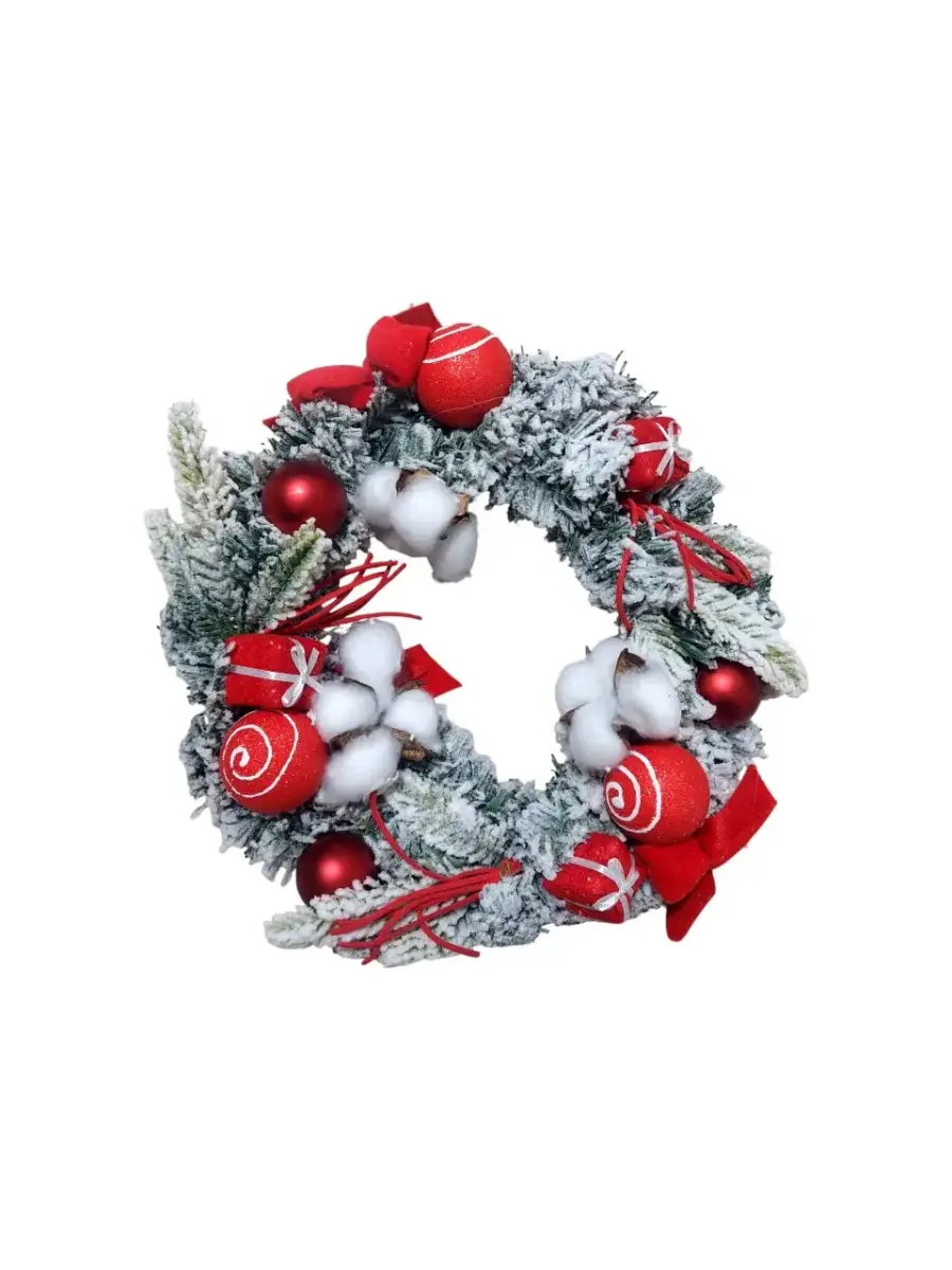 YILBAŞI KAPI SÜSÜ KIRMIZI BEYAZ