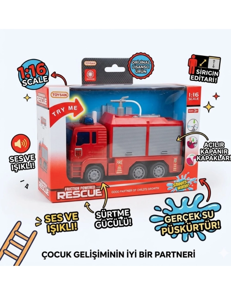SESLİ IŞIKLI SU FIŞKIRTAN İTFAİYE