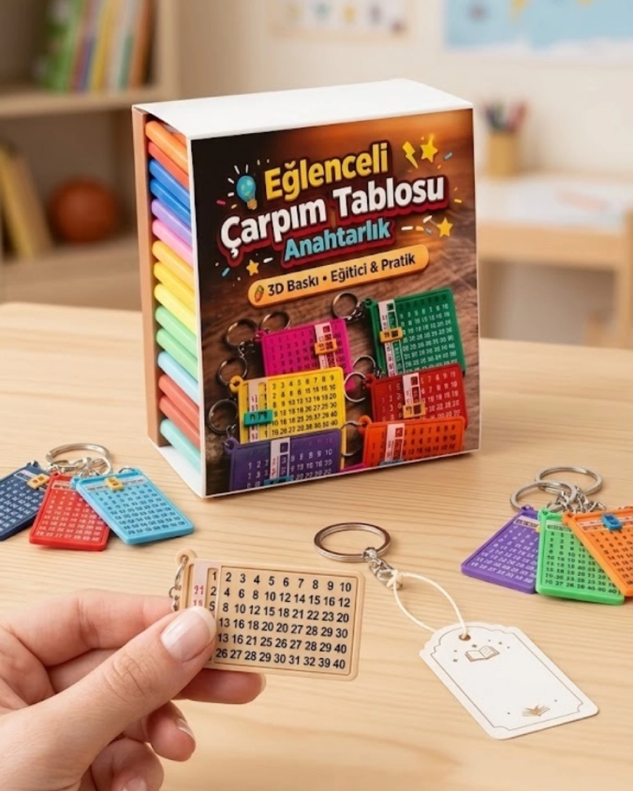 15Lİ ÇARPIM TABLOSU ANAHTARLIK