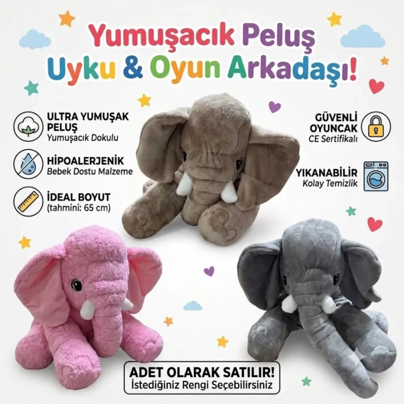 UYKU ARKADAŞIM FİL 65 CM