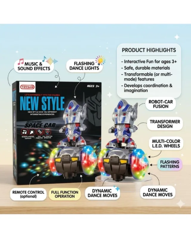 SESLİ MÜZİKLİ DÖNDOLAŞ ROBOT