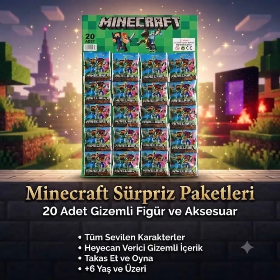 MINECRAF LEGO KARTELA 20Lİ