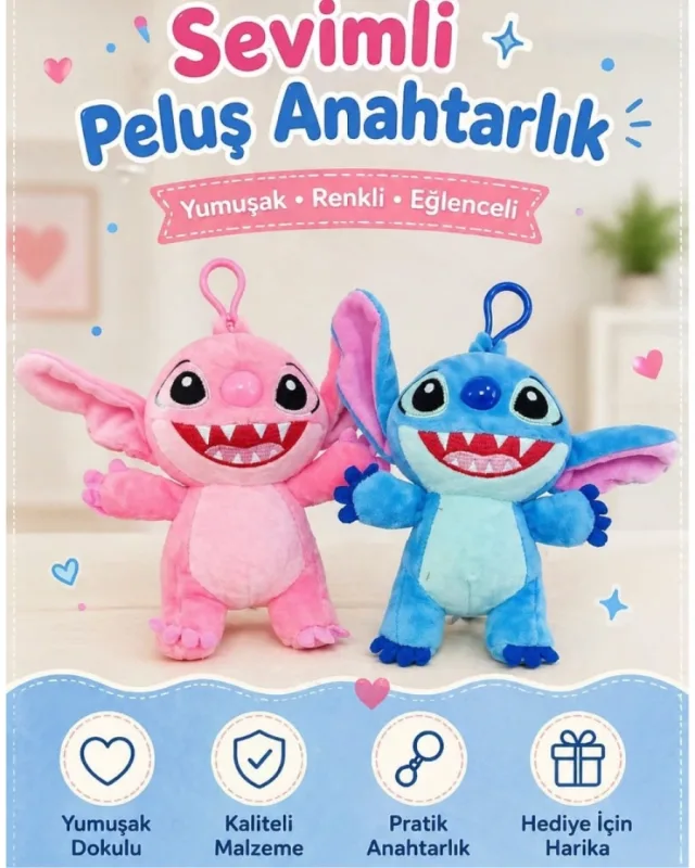 PELUŞ STITCH ANAHTARLIK 15CM