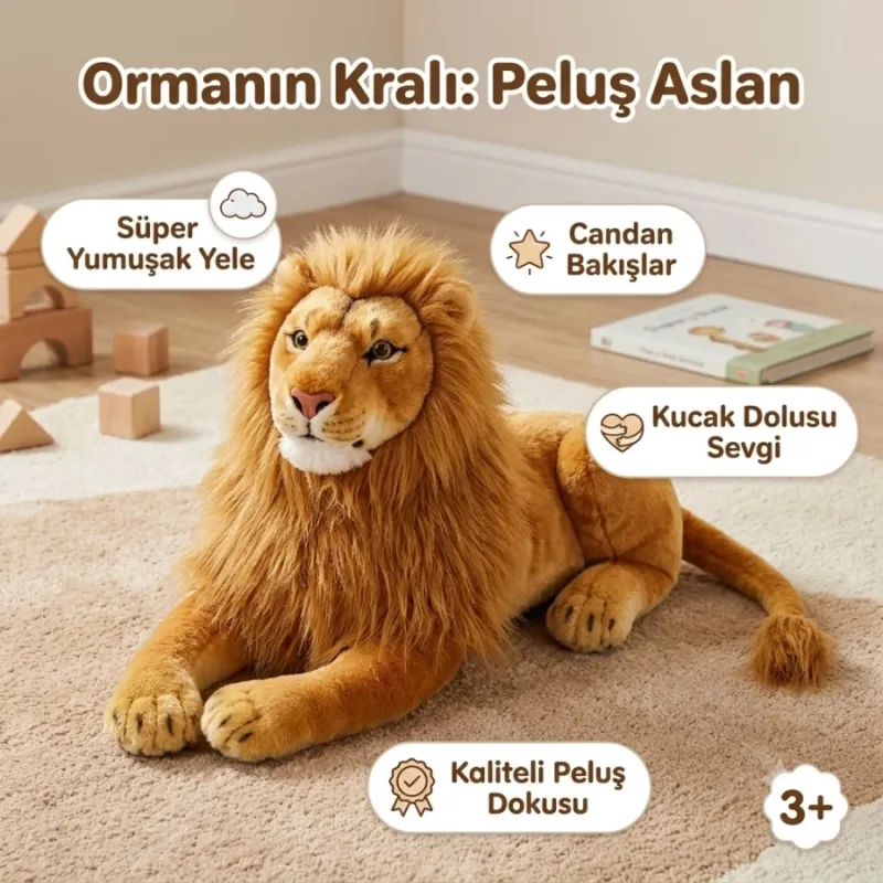 PELUŞ ASLAN 55 CM