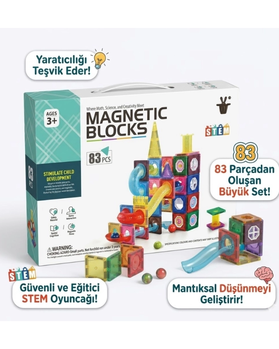 MAGNETIC BLOKS 83 PCS