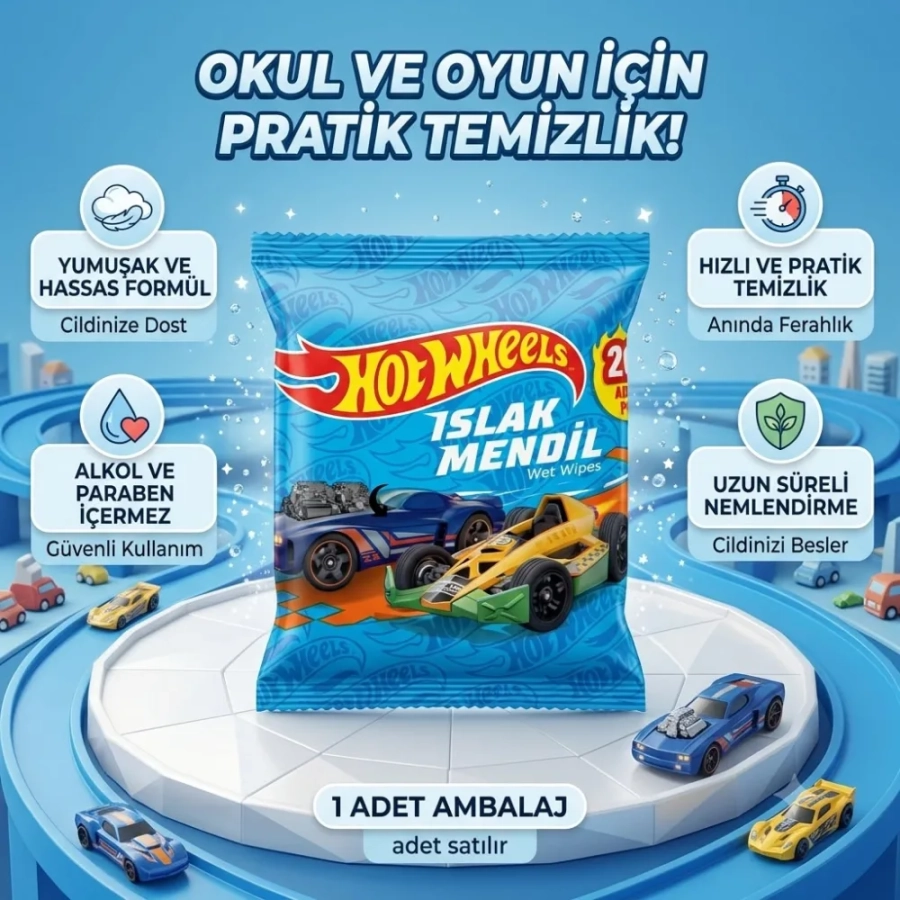 HOTWEELS ISLAK MENDİL 20Lİ