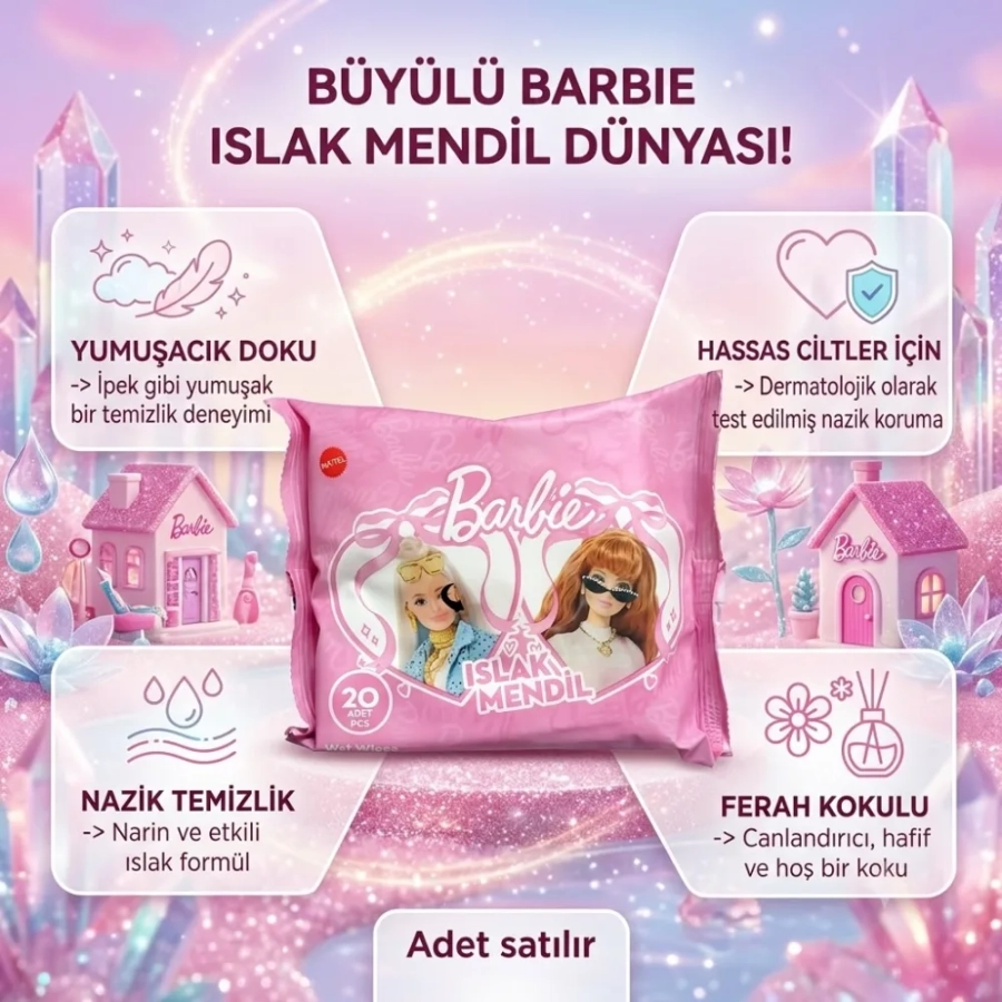 BARBİE ISLAK MENDİL 20Lİ