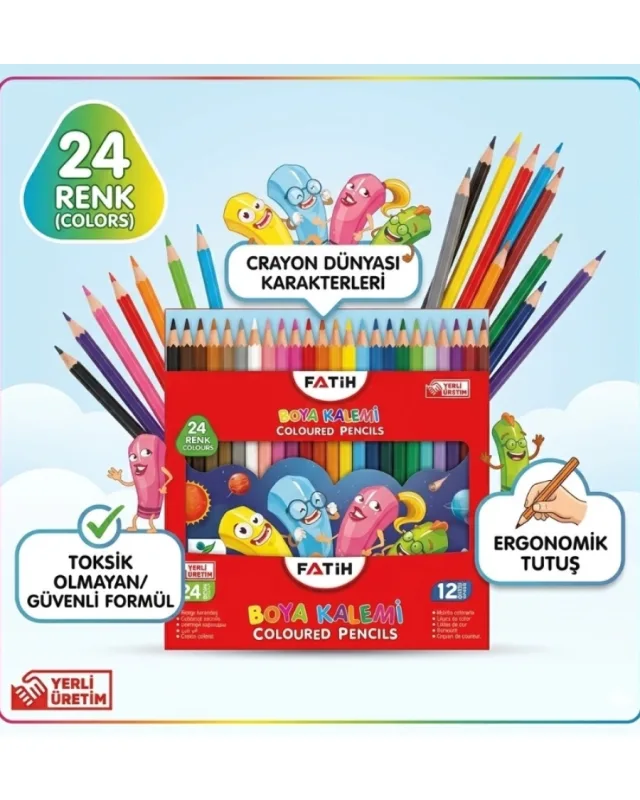 FATİH 24 LÜ KURU BOYA
