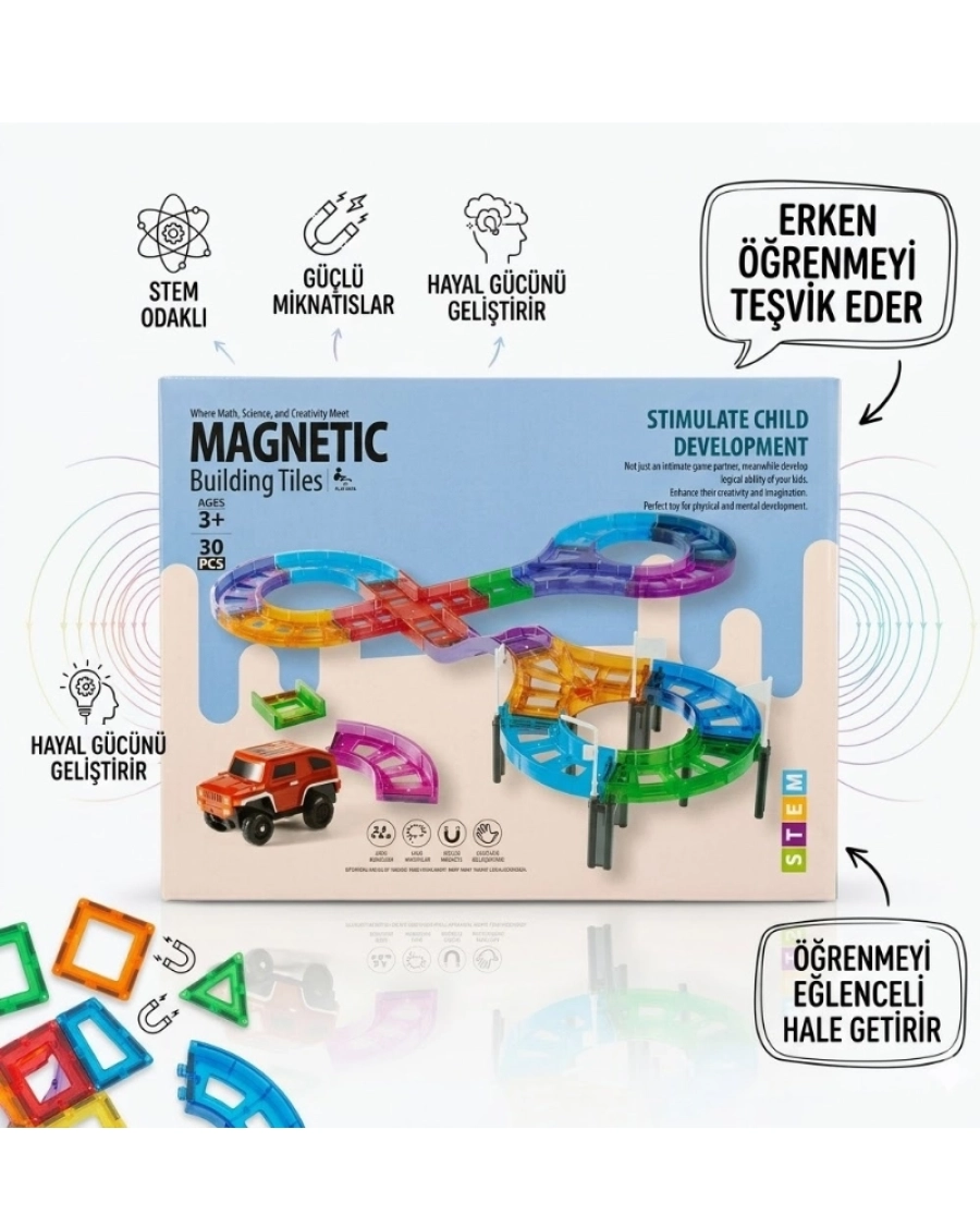 MAGNETIC BLOKS 30 PCS