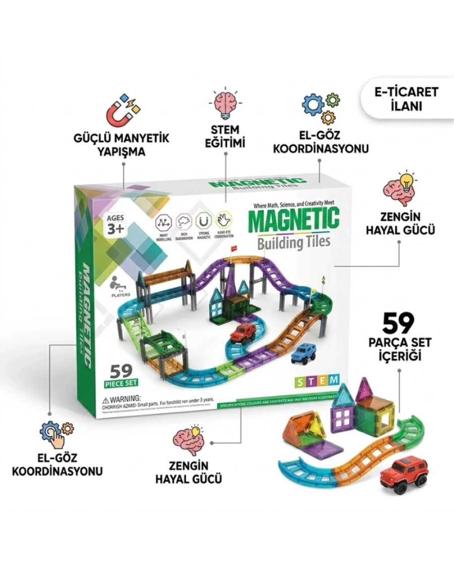 MAGNETIC BLOKS 59 PCS