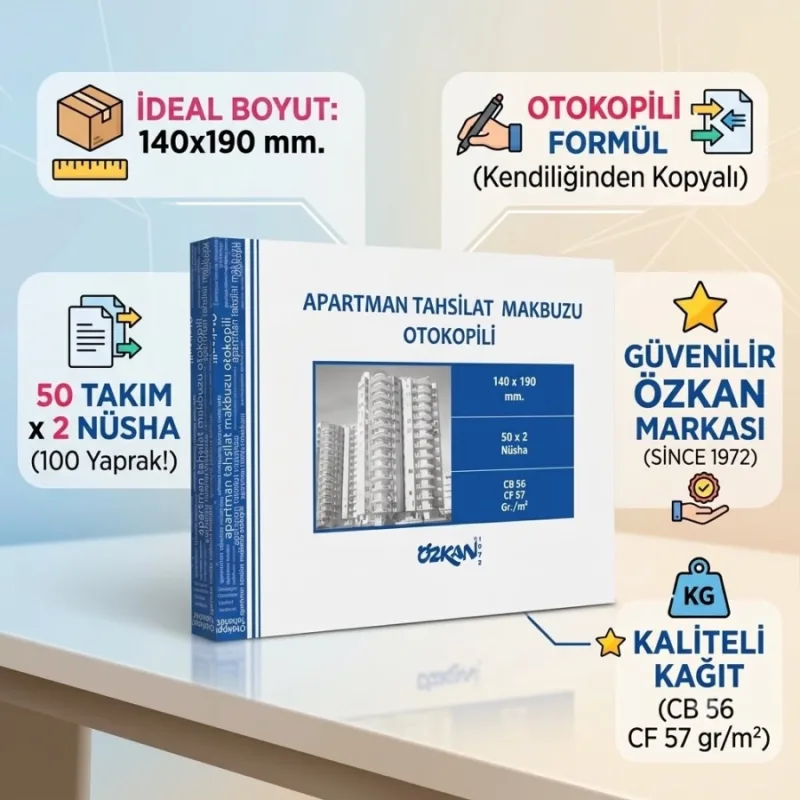 APARTMAN TAHSİLATI MAKBUZU 50*2