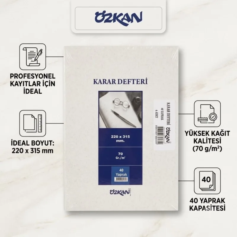 KARAR DEFTERİ 40 YAPRAK