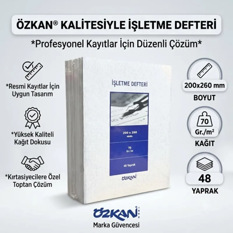 İŞLETME DEFTERİ(DERNEK İÇİN)48 YAPRAK