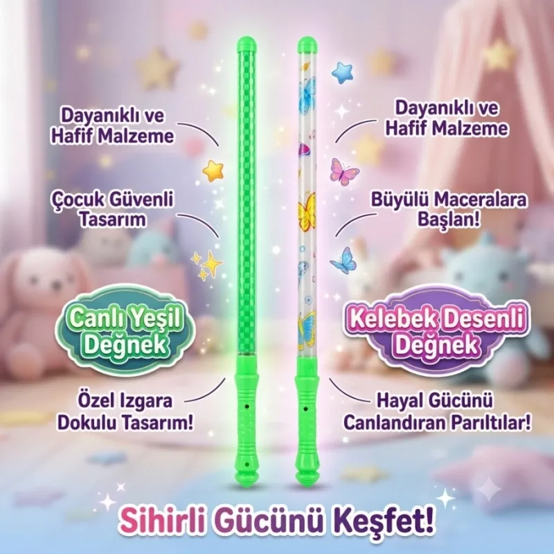 IŞIKLI DESENLİ ÇUBUKLAR 48 CM