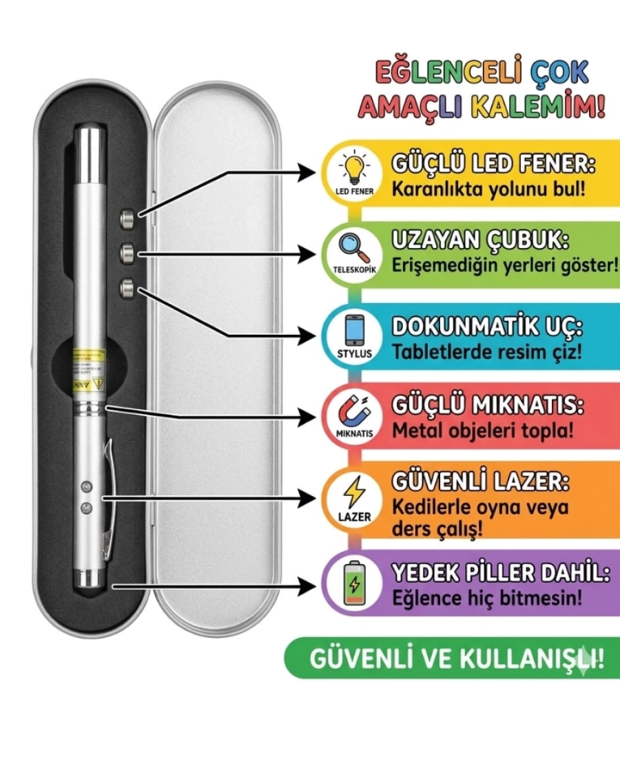 ANTENLİ LAZER KALEM KUTULU