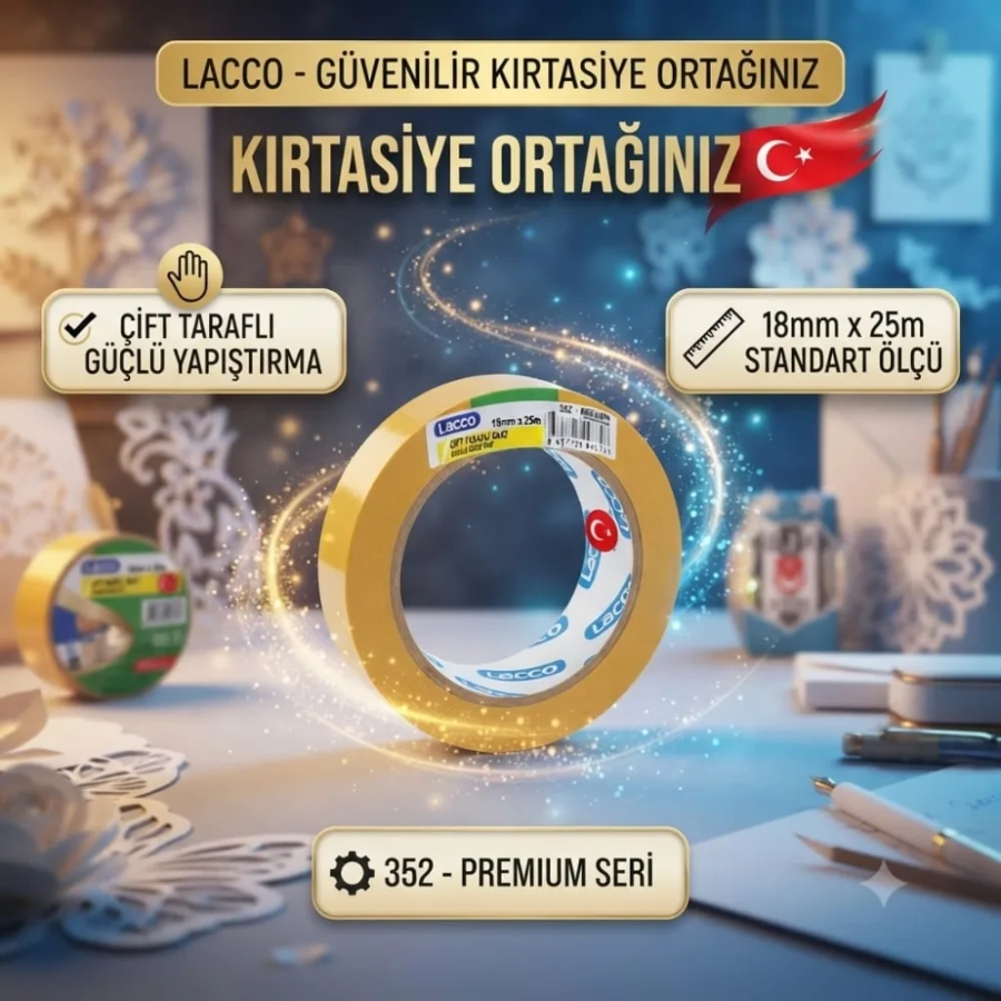 LACCO ÇİFT TARAFLI BANT 18 MM