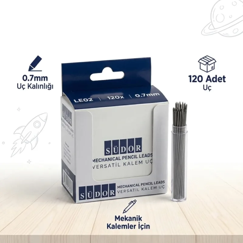 SÜDOR KALEM UÇ 0.7 2B 120Lİ