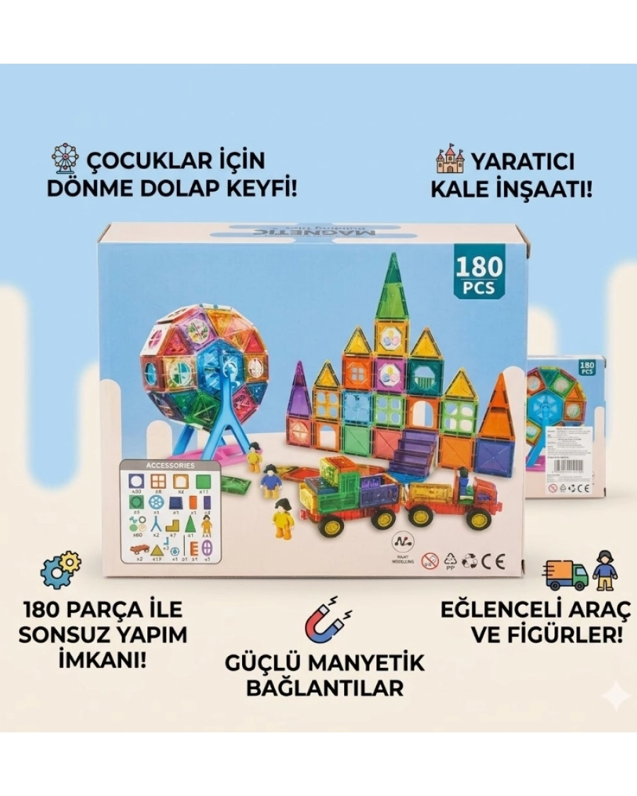 MAGNETIC BLOKS 180 PCS