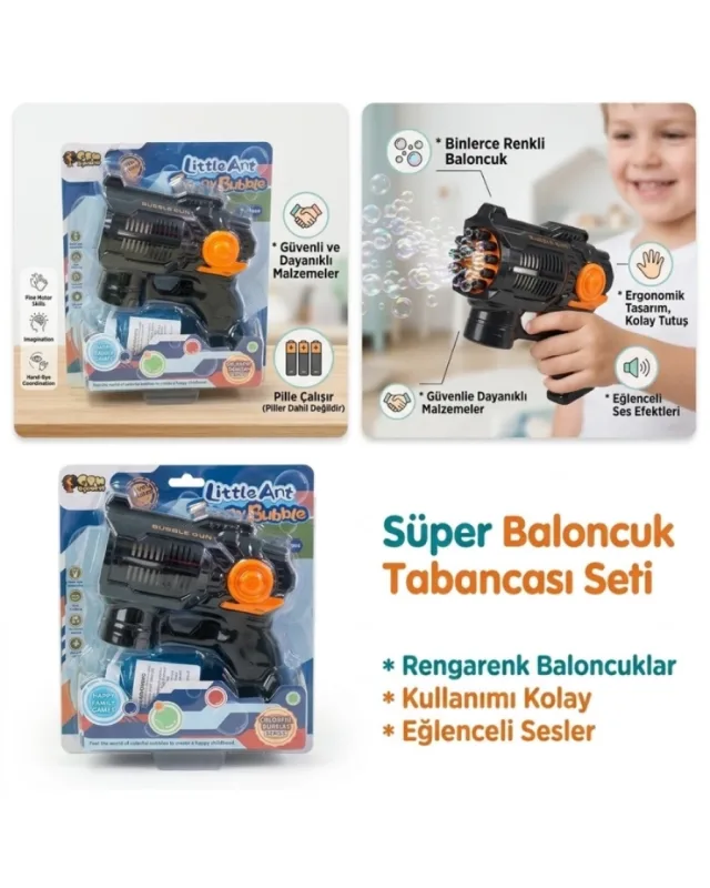 BUBBLEGUN PİLLİ KÖPÜK TABANCA