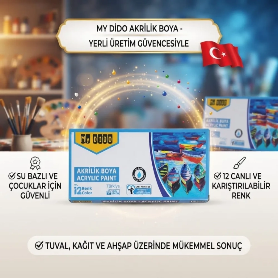 SÜDOR 12Lİ TÜP AKRİLİK BOYA