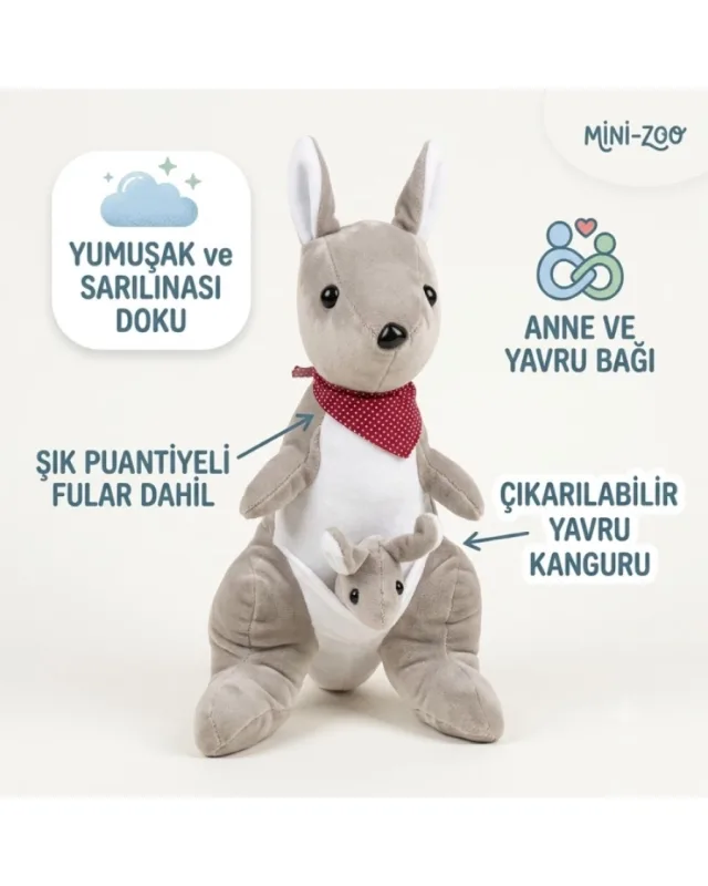 PELUŞ YAVRULU KANGURU