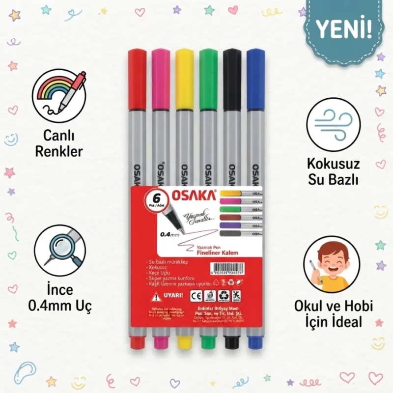 OSAKA 6 LI FİNELİNER KALEM