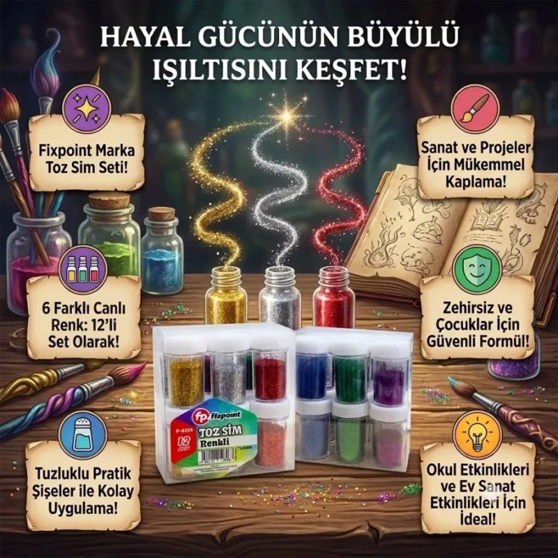 FİXPOİNT TOZ SİM RENKLİ 12 Lİ