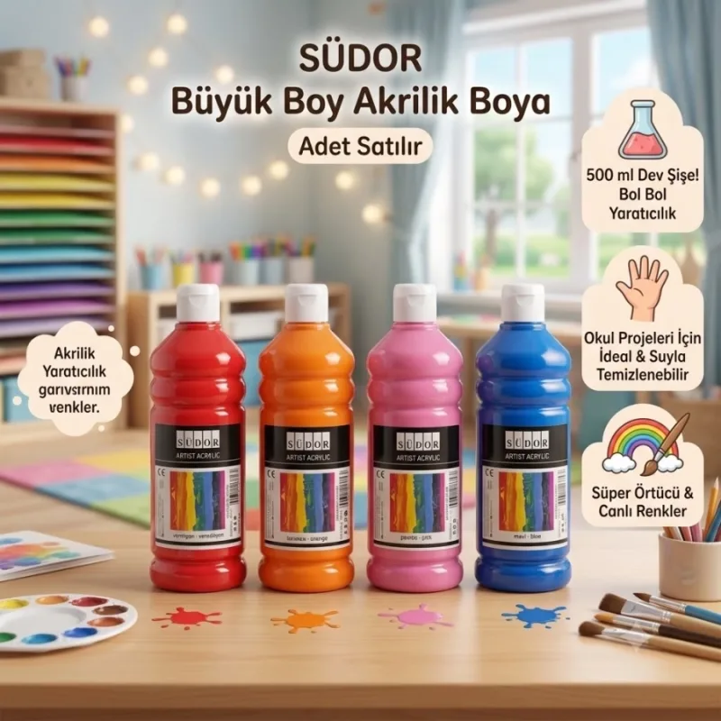 SÜDOR AKRİLİK BOYA 500ML