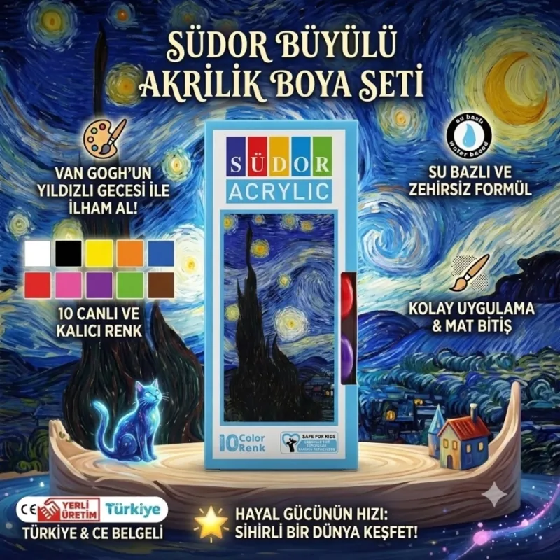 SÜDOR AKRİLİK BOYA SET 10*20ML