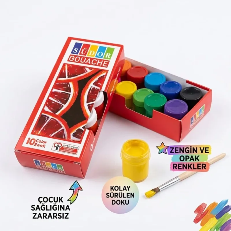 SÜDOR GUAJ BOYA SET 10*20 ML