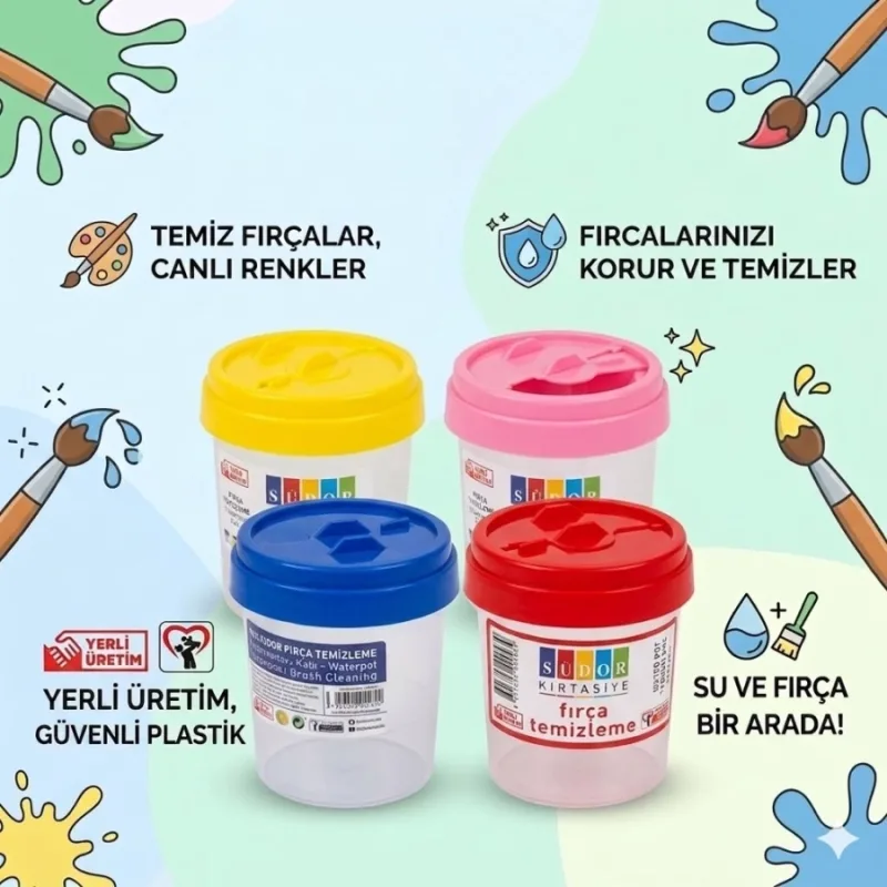SÜDOR FIRÇA TEMİZLEME KABI